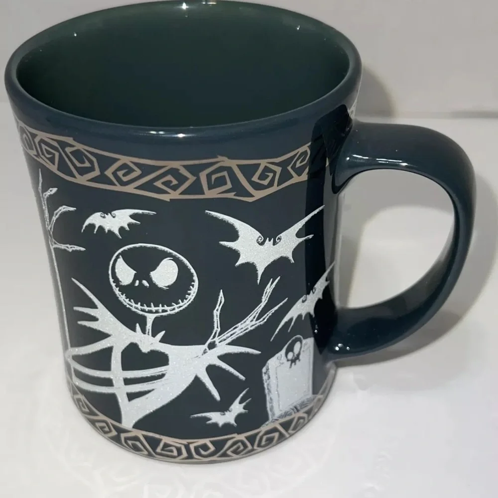 Disney Store Nightmare Before Christmas‎ Halloween Graveyard Glitter Mug NEW
